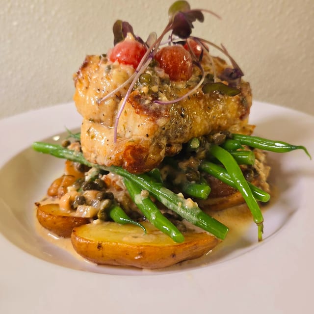 Monkfish Piccata.