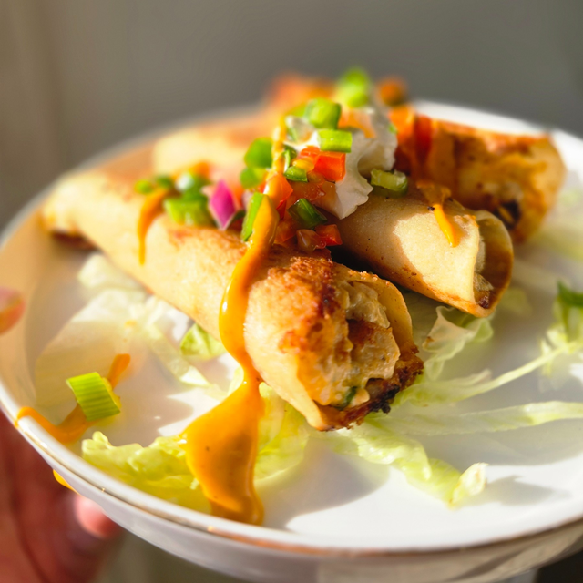 Fried Chicken & Cheese Taquitos.
