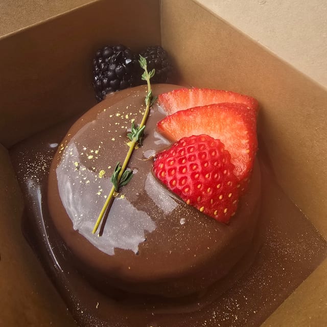 Deconstructed Chocolate Lava Cake.