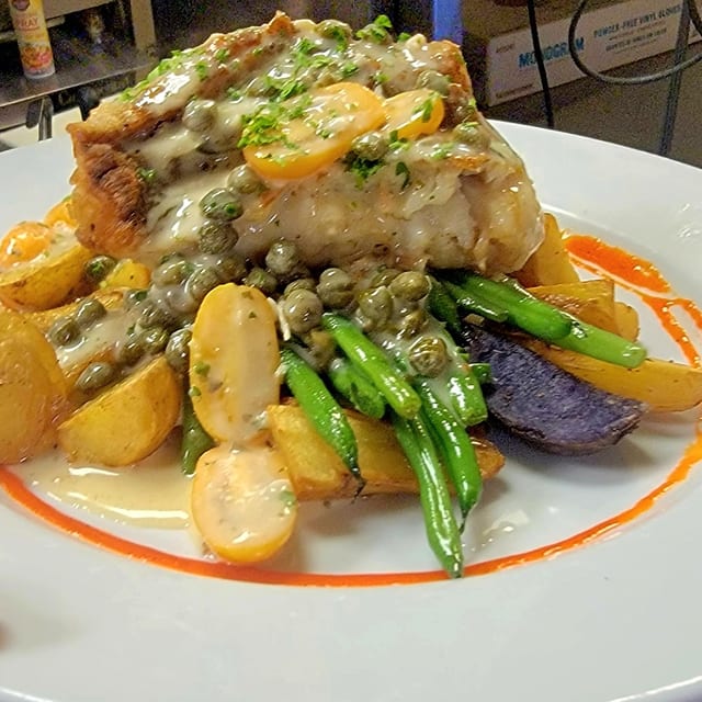 Pan Roasted Halibut.